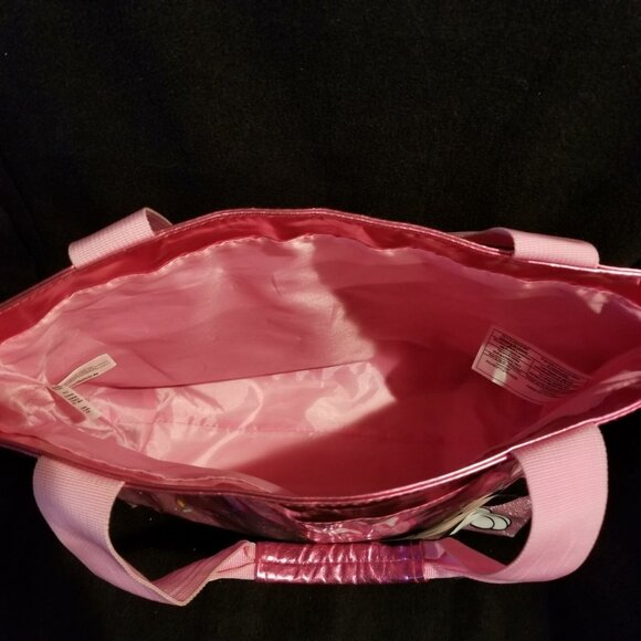 Disney Store Minnie Mouse Pink Glitter Tote Bag Plastic - Picture 6 of 10